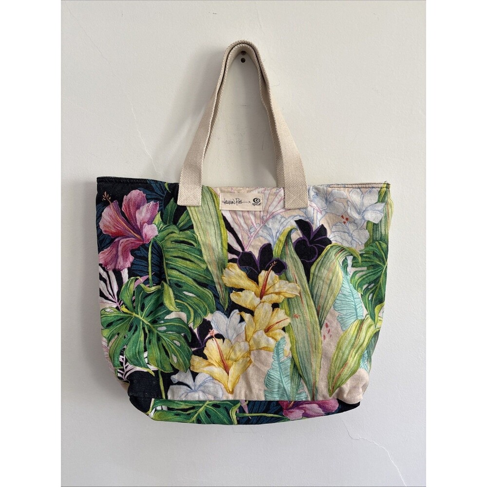 RIP Curl X Lauren Roth Limited Edition Beach Bag Tote Floral Aloha Hawaii Women